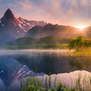 HD summer mountain lake wallpaper