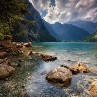 HD summer mountain lake wallpaper