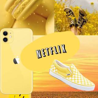 Yellow summer collage wallpaper