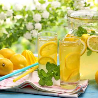 Summer lemon wallpaper