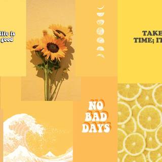Yellow summer collage wallpaper