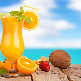 Summer orange wallpaper