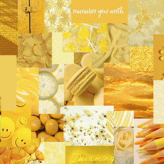 Yellow summer collage wallpaper
