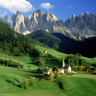 Swiss village wallpaper