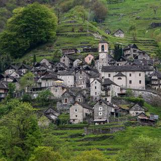 Swiss village wallpaper