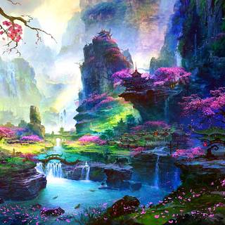 Fantasy spring wallpaper