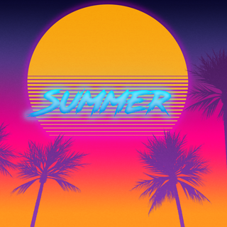 Summer retro wallpaper