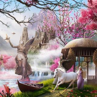 Fantasy spring wallpaper