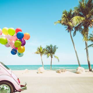 Summer retro wallpaper