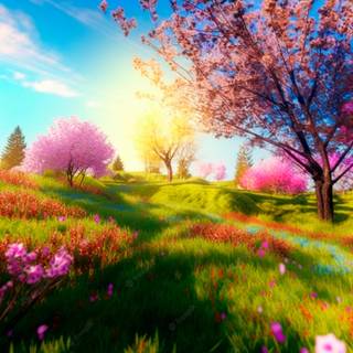 Fantasy spring wallpaper