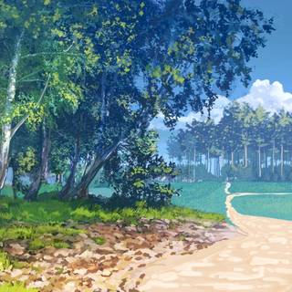 Summer illustration wallpaper