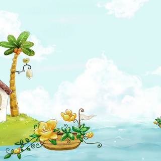 Summer illustration wallpaper