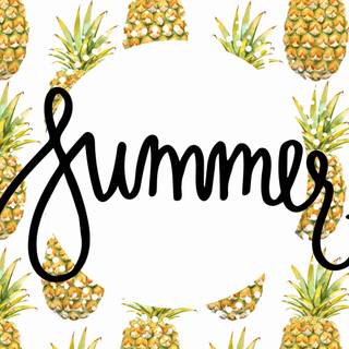 Summer pineapple wallpaper