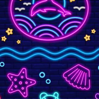 Neon summer wallpaper