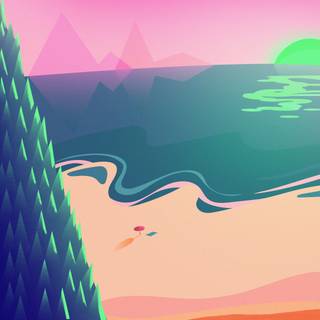 Neon summer wallpaper