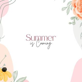 Summer floral wallpaper