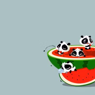 Summer panda wallpaper