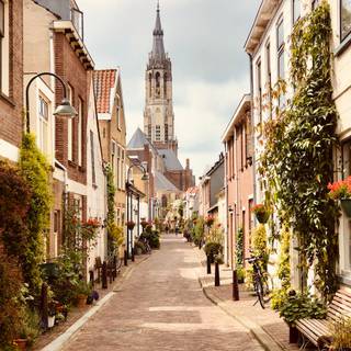 Summer street wallpaper