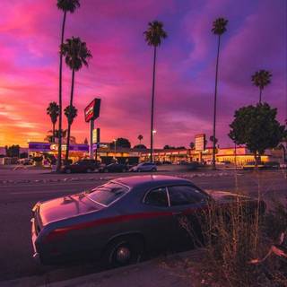 Summer street wallpaper