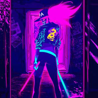 4k neon gaming wallpaper