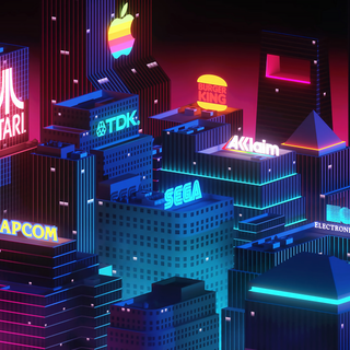 4k neon gaming wallpaper