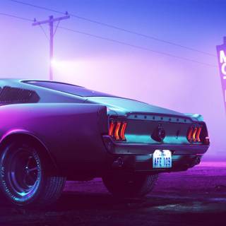 Neon car 4k wallpaper