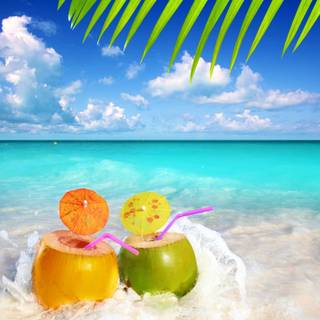 Cute beach summer wallpaper
