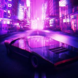 Neon car 4k wallpaper