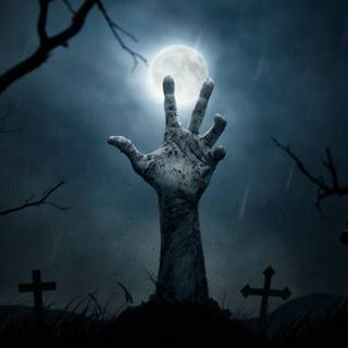 Halloween grave yard wallpaper