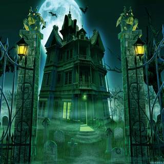 Halloween grave yard wallpaper