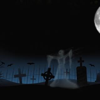 Halloween grave yard wallpaper