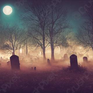 Halloween grave yard wallpaper