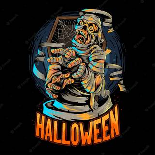 Halloween mummy wallpaper