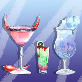 Halloween drinks wallpaper
