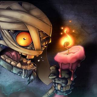 Halloween mummy wallpaper