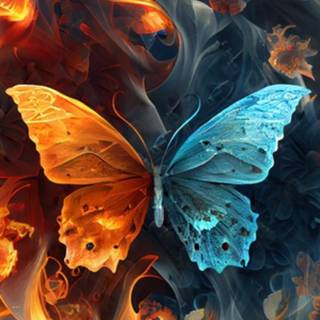 Fire butterfly wallpaper