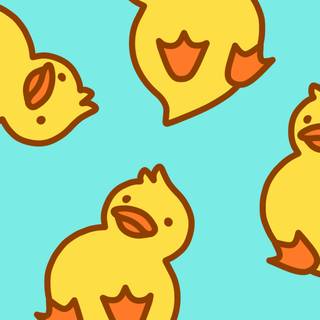 Cartoon ducks wallpaper