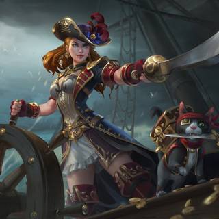 Pirate girl wallpaper