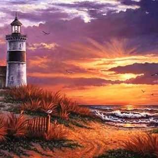 Summer lighthouse wallpaper