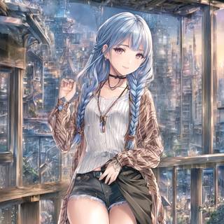 Ai anime art wallpaper