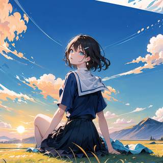 Ai anime art wallpaper