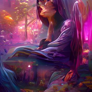 Ai anime art wallpaper