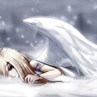 Snow angel wallpaper