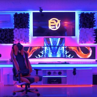 Futuristic room wallpaper