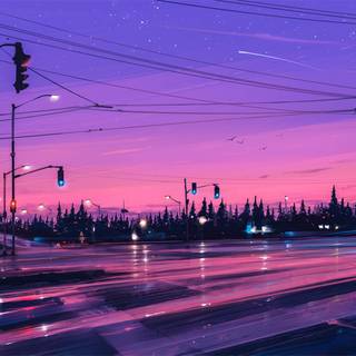 Pink sky 4k wallpaper