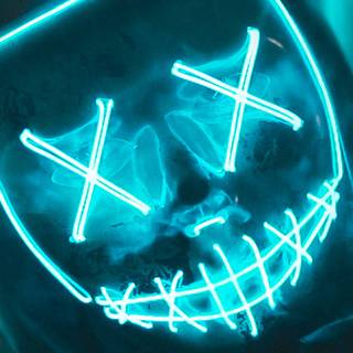 Neon mask iPhone wallpaper