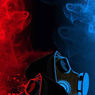 Neon mask iPhone wallpaper