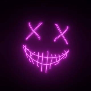 Neon mask iPhone wallpaper