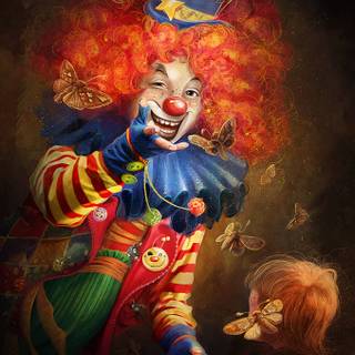 Cute clowns wallpaper