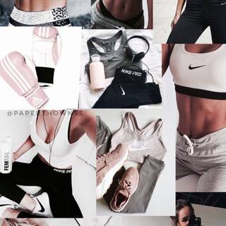 Workout collage wallpaper